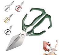 Seattleget Multifunctional Heavy-Duty Kitchen Shears, Multifunctional Heavy-Duty Kitchen Shears, Poultry Scissors with Ergonomic Handle, Ultra Sharp, for Chicken, Meat, Seafood, Bone Cutting (Green)