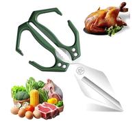 Seattleget Multifunctional Heavy-Duty Kitchen Shears, Multifunctional Heavy-Duty Kitchen Shears with Ergonomic Handle, for Seafood, Chicken Bones and Turkey Cutting (Green,1PC)