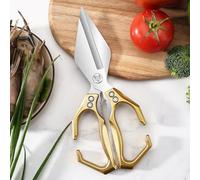 Seattleget Multifunctional Heavy-Duty Kitchen Shears, Seattleget Scissors, Interactk Multifunctional Stainless Steel Kitchen Shears, Japanese Cooking hears for Food (Gold)