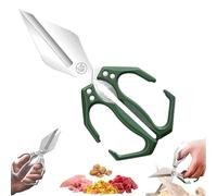Seattleget Multifunctional Heavy-Duty Kitchen Shears, Sharp Stainless Poultry Scissors Heavy Duty Cut Bone, Poultry Shears with Ergonomic Handle, For Chicken, Meat, Seafood Cutting (Green)