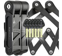 Seatylock FoldyLock Compact Antivol Velo Pliable - 2 Cadenas Vélo avec 6 Clés Identiques - Anti Vol Velo Solide - Antivol pour Vélo et Trottinette - 3 Ans de Tranquillité d'Esprit - 85 cm