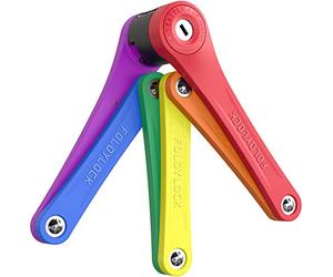 Seatylock FoldyLock Compact Antivol Velo Pliable - Anti Vol Velo Solide Pliable - Antivol Ultra Leger pour Vélo et Trottinette - 3 Ans de Tranquillité d'Esprit - 85 cm