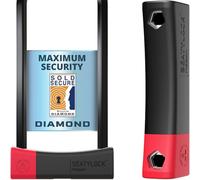 Seatylock Mason Antivol Velo U, Classé Sold Secure Diamond - Cadenas Velo Antivol U Breveté - Haute Sécurité avec 3 Ans de Tranquillité d'Ésprit - Léger et Portable - 30 cm
