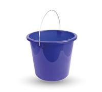 Seau (1 pièce) Seau ménager, 5 litres, en différentes couleurs, seau de nettoyage en plastique stable, adapté aux aliments, sans BPA, fabriqué dans l'UE (Bleu foncé)