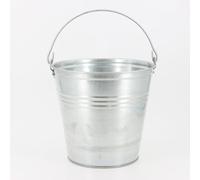 Seau 10L Robuste et Polyvalent de Jardin en Acier galvanisé avec poignée - Terre, Eau, mortier