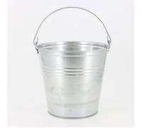 Seau 10L Robuste et polyvalent de jardin en Acier galvanisé avec poignée - Terre, eau, mortier