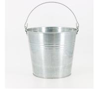Seau 12L Robuste et polyvalent de jardin en Acier galvanisé avec poignée - Terre, eau, mortier