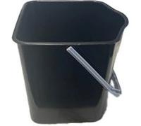 Seau 15L Noir Anse Gris Pour Chariot 005P Black Guialto Noir