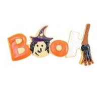 Seau 16 emporte-pièces à pâtisserie Halloween + stylos alimentaires noir et blanc Multicolore