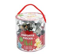 Seau 18 emporte-pièces acier Noël Scrapcooking