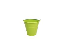 Seau 3,5L - Ø20 cm Acier Galvanisé Vert - Étanche, Antirouille - Jardin, Cendres, Eau, Décoration - Anse Métal - 040191