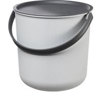 Seau 53L avec poignée et couvercle Akita Universel Gris Noir