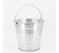 Seau 7L Robuste et polyvalent de jardin en Acier galvanisé avec poignée - Terre, eau, mortier