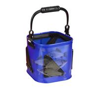 Seau à appâts - Conteneur de transport pliable | Boîte de pêche | Seau à appâts vivants portable pour étang d'eau salée côtière lacustre plage, brochet, pêche en eau douce en eau douce, bleu, Refer to