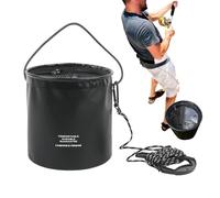 Seau à appâts vivants - Réservoir d'eau de 4 L, récipient d'appât portable avec couvercle à cordon de serrage, sac de transport étanche pour équipement de pêche, seau en plastique durable | Pour