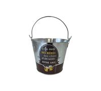 Enesco Seau à bière Entre amis en métal - Hauteur hors anse 19 cm - Diamètre du haut 24 cm ZINC