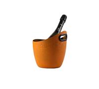 Seau à bière Seau à glace à grains de glace for conservation de la chaleur et du froid à deux couches for KTV, champagne, vin rouge, bière, commercial(Orange)