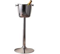 Seau à bière Seau à glace à grains de glace for conservation de la chaleur et du froid à deux couches for KTV, champagne, vin rouge, bière, commercial(Silver)