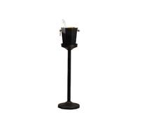 Seau à bière Seau à glace à grains de glace for conservation de la chaleur et du froid à deux couches for KTV, champagne, vin rouge, bière, commercial(Black)