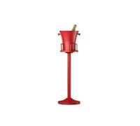 Seau à bière Seau à glace à grains de glace for conservation de la chaleur et du froid à deux couches for KTV, champagne, vin rouge, bière, commercial(Red)