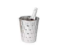 Seau à bière Seau à glace à grains de glace for conservation de la chaleur et du froid à deux couches for KTV, champagne, vin rouge, bière, commercial(Silver)