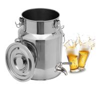 Seau à boisson isotherme en acier inoxydable avec couvercle et robinet, récipient durable pour le transport et le stockage du vin, de l'huile, du thé - Parfait pour les événements et l'utilisation à