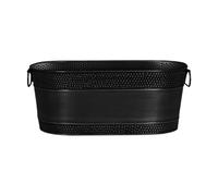 Seau à Boisson Personnalisé avec Gravure au Laser - Seau à Boisson en Métal Galvanisé 18L pour Les Fêtes - Seau a Champagne, Bacs à Boissons, Seau à Glace pour Fête de Jardin (Black)