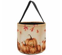 Seau À Bonbons Citrouille,Feuilles D'Érable d'automne,Bra pour 20X21CM | Sachet Bonbon réutilisables seaux à bonbons Pour Vacances