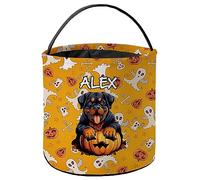 Seau à Bonbons d'halloween Chiens Chien Mignon Chiot Seau Citrouille