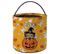 Seau à Bonbons Halloween Chien Puggle Jaune Seau À Bonbons