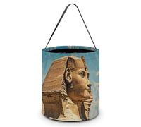 Seau à bonbons réutilisable Sphinx pour Halloween, avec poignées pour emballer des friandises et des friandises.