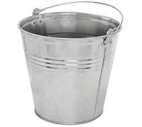 KOTARBAU® Seau à Cendre - Seau De Maçon - Acier Galvanisé - 10 L - Argent - pour Le Jardinage - Résistant à la Rouille - Polyvalent