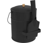 IDMarket - Seau à Cendres 15 L avec Pelle et Couvercle