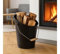 Seau à cendres 8L Seau à charbon en métal Seau à bois Accessoires de cheminée Réservoir à cendres Réservoir à charbon Poubelle Seau décoratif
