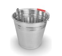 Seau à cendres en acier inoxydable - 12 litres - Avec poignée - Seau à charbon robuste