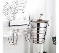 Seau à champagne à suspendre - Support de refroidissement en acier inoxydable pour table, bar et karaoké