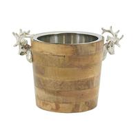 Seau à champagne Cerf en bois et alu