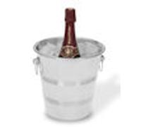 Seau à champagne en acier inoxydable avec rainures