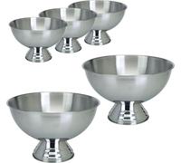 Seau à champagne en acier inoxydable Coupe à champagne Refroidisseur Cuve à champagne - Coupe à vin Refroidisseur de boissons Cuve à boissons 40 cm argent, Quantité:5 pièces