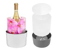 Seau à champagne moule à glace refroidisseur de vin bricolage champagne smoothies seau à glace congélateur refroidisseur toute décoration fleur ou fruit moule à glace refroidisseur de bouteilles de