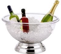 Seau à champagne, rafraîchisseur, plastique avec pied en inox, Ø39,5cm, 15 litres de volume