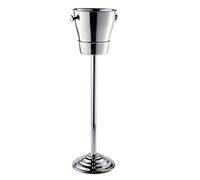 Seau à champagne sur pied, refroidissement d’une bouteille de vin tranquille ou effervescent, en acier inoxydable argenté Pour le vin tranquille, le vin effervescent et le champagne - XXL 80 cm