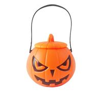 Seau à citrouille d'Halloween, seau à friandises d'Halloween en forme de citrouille | Seau à friandises avec couvercle, porte-bonbons pour enfants