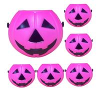 Seau à citrouilles en Plastique Seau à Bonbons en Forme de Citrouille Rose avec poignée décorations d'halloween en Plastique pour Enfants Bonbons ou friandises