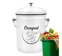 Seau à compost de comptoir de cuisine | 5 L avec couvercle - Seau d'intérieur en forme de ferme avec revêtement résistant à la rouille pour fruits, légumes, restes
