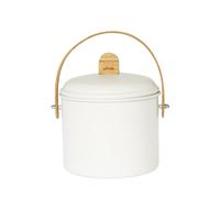 Seau à compost en acier et anse en bambou 3,5 L Pebbly