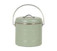 Seau à compost en métal vert 20x20x18.5cm Vert