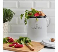 Seau compost rond blanc 8L - Guillouard - Blanc - Métal Blanc G