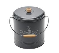 Seau compost rond gris foncé 8L - Guillouard - Gris - Métal gris G