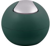 Seau à cosmétiques Spirella 1 litre Poubelle à couvercle basculant Poubelle de table "Bowl" vert foncé mat